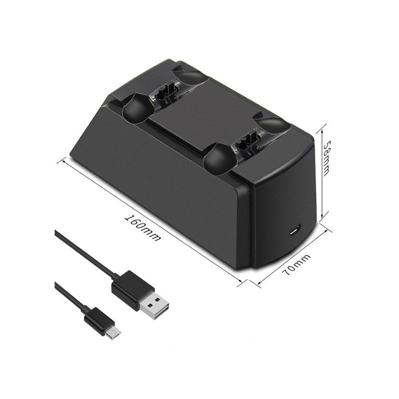SeenDa base con tomas de control cargador para PS4 de carga Estación de soporte cuna para Sony Playstation 4 PS4 / PS4 Pro /P...