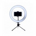 Anillo de luz Led para Selfie de 10 pulgadas y 26cm para teléfono móvil, anillo de luz con trípode para cámara de vídeo de Yo...