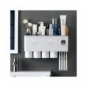 Set organizador de accesorios para baño, soporte automático para cepillos de dientes, dispensador de pasta de dientes, soport...