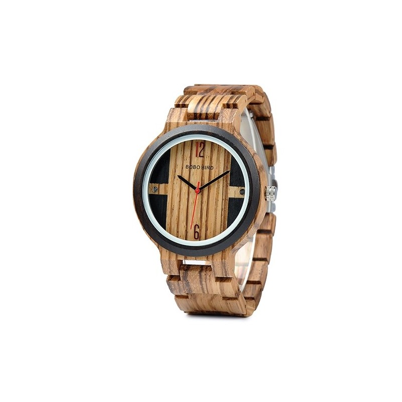 Reloj BOBO BIRD de madera para hombre, reloj de pulsera de cuarzo, nuevo diseño de relojes para hombre y mujer, reloj de made...