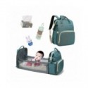 Moda 2020, bolsa de pañales plegable portátil para cuna, mochila multifunción de gran capacidad para bebé, mochila para pañal...