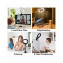 Anillo de luz para selfi para ordenador portátil, lámpara de anillo para Youtube, Kit de iluminación para videoconferencia co...