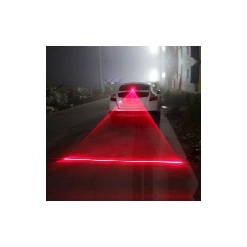 Luz antiniebla DE Láser LED automático para coche, Bombilla de advertencia de freno, anticolisión, 1 ud.