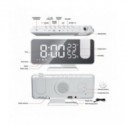 Reloj despertador Digital LED con Radio FM, reloj de mesa electrónico de escritorio, despertador con USB, con tiempo de proye...