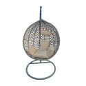 Reposera Colgante Ovalada Gris Terraza y Jardin