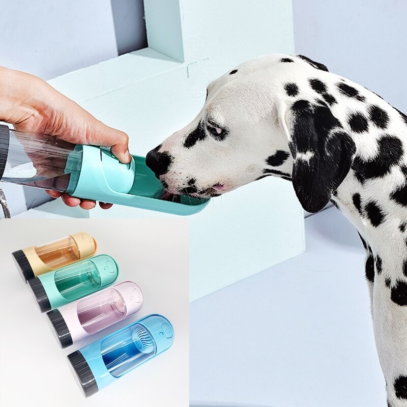Portátil perro botella de agua Bowl bebedero para mascotas perro calabaza alimentador de bebedero de cachorro beber al aire l...
