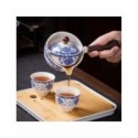 Tetera de cerámica con mango de madera, olla con mango lateral, filtro de Kung Fu Oolong para el hogar, fabricante de té, cer...