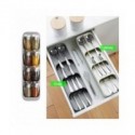 Bandeja de almacenamiento de cubiertos para cocina, organizador con soporte, contenedor para cuchara, tenedor y cuchillo, con...