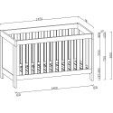 Cuna Bebe Felix BLANCA triple Somier ajustable 1610643 Cunas