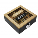 Caja porta té de madera modelo "Coffe Time" Organizacion