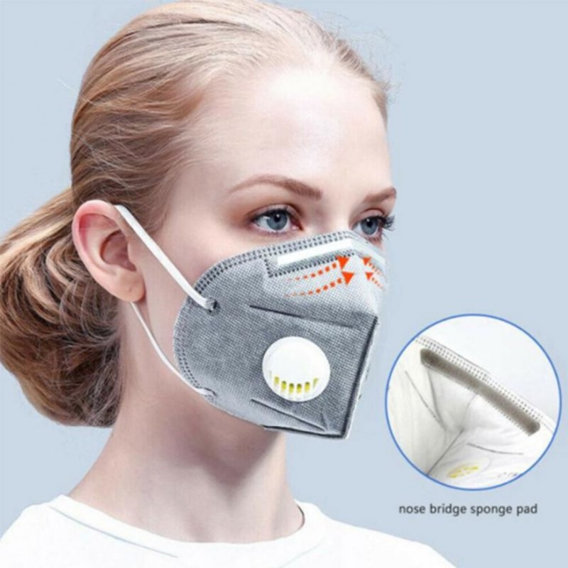 Máscara KN95 para niños adultos PM25 respirador Covid 19 Virus Haze polvo boca gorra tipo máscaras con válvula de respiración...