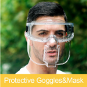 Gafas protectoras transparentes, gafas de seguridad antisalpicaduras, protección facial, gafas de seguridad de trabajo claras...