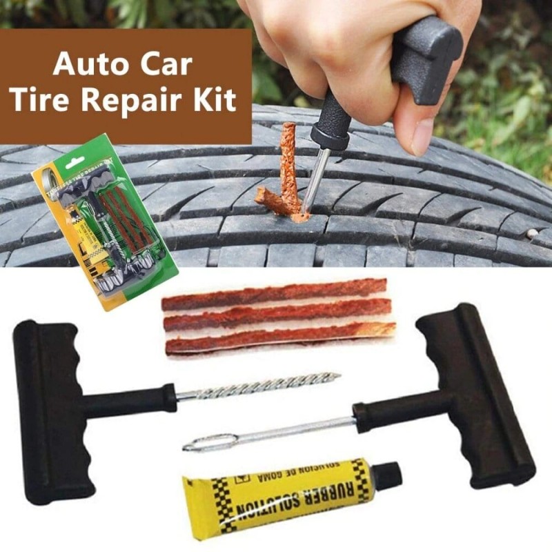 emoción alondra Supermercado Reparación de neumáticos de coche Kit Kit de coche herramienta de reparación  de neumáticos Kit para Tubeless DE EMERGENCIA neumá